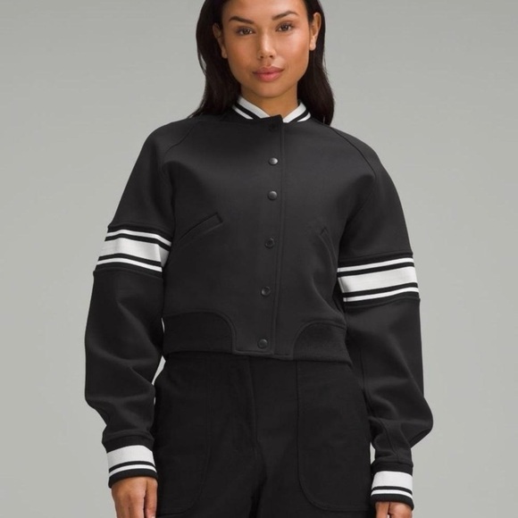 lululemon athletica Jackets & Blazers - lululemon athletica Black Varsity Jacket S